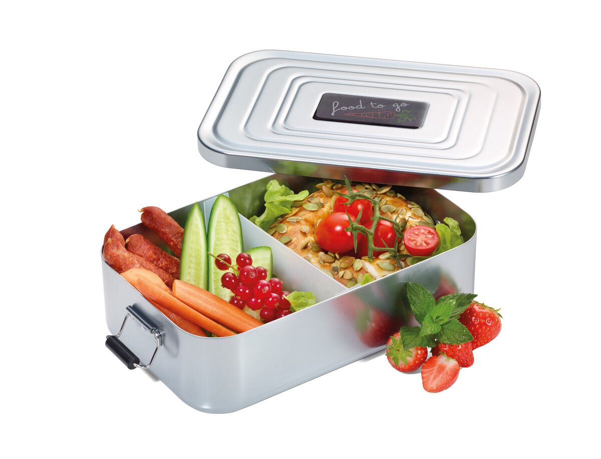 Troika Aluminum Lunch Box XL with Classic Clip Lock Design