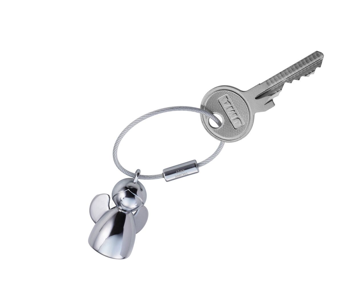 Schlüsselanhänger, Schutzengel, glänzend, GmbH TROIKA | silber Germany