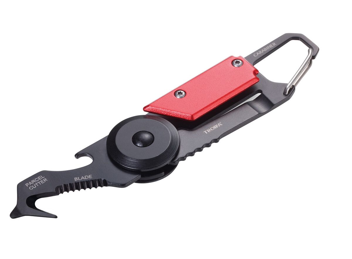 Mini tool with 5 functions, carabiner