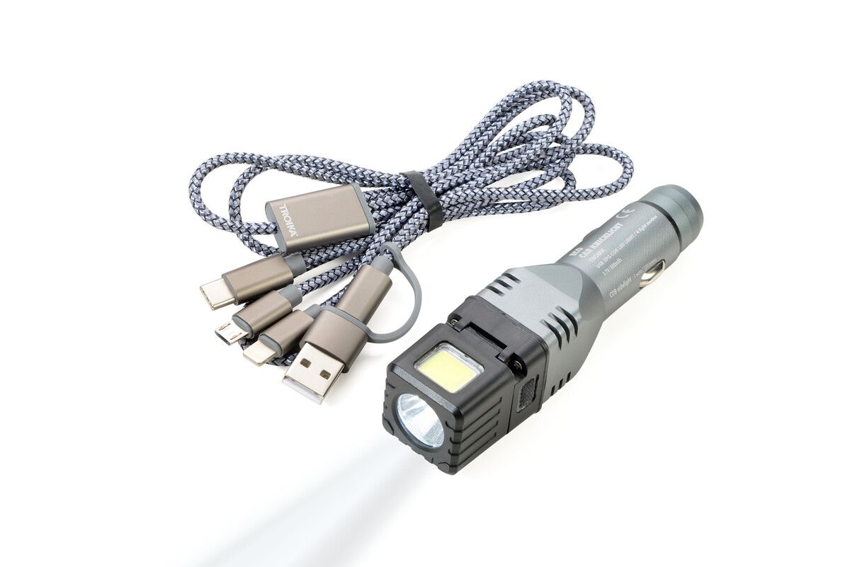 Taschenlampe fürs Auto, wiederaufladbar, USB Lade