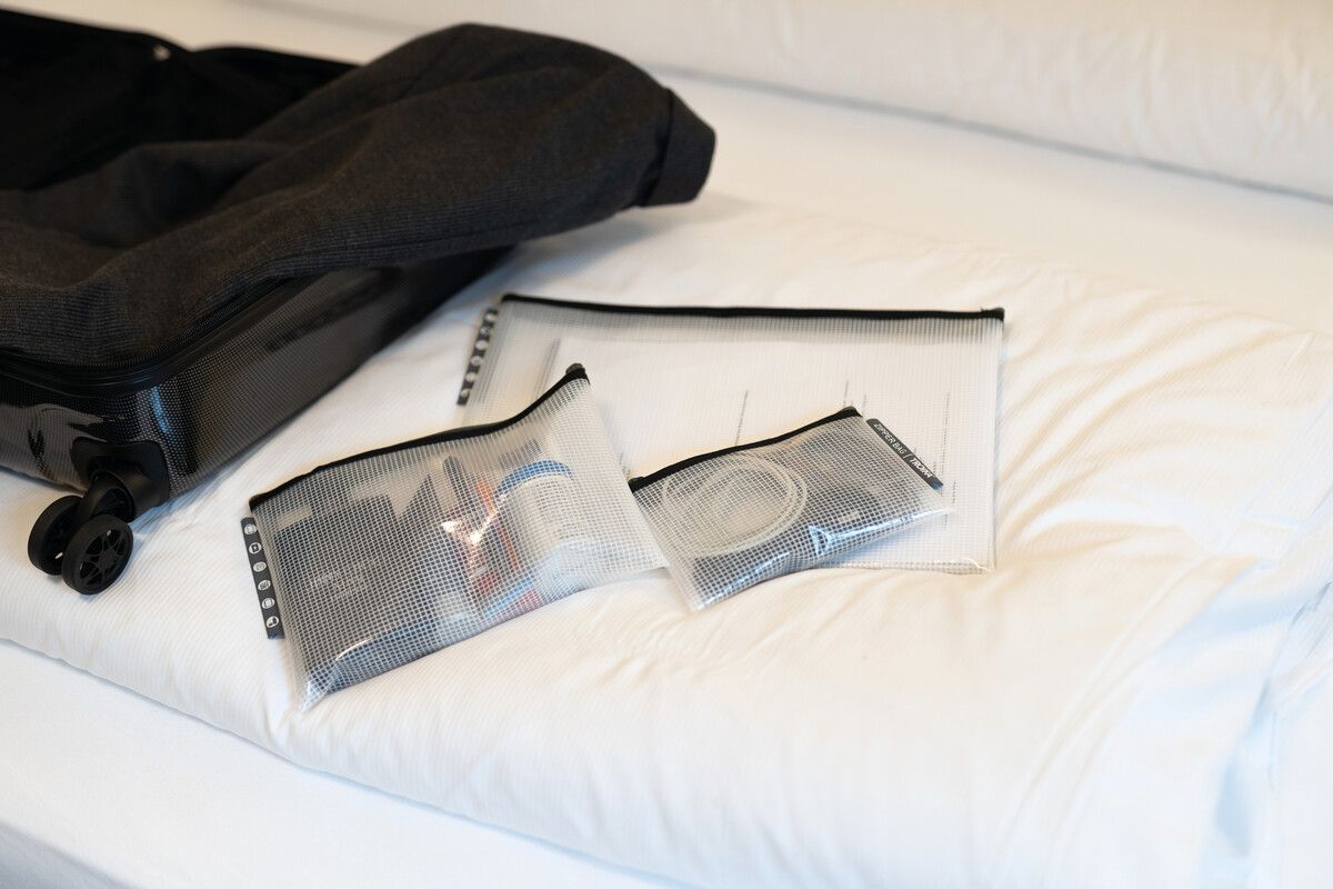 Troika Set of Three Transparent Zipper Bags A4, A5 and A6 Formats