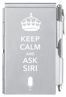 Flip Notes® metal case „KEEP CALM SIRI“